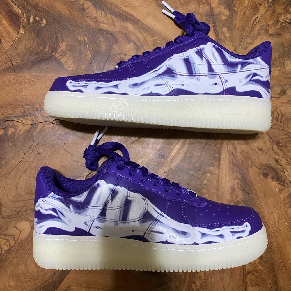 Nike Air Force 1 Skeleton Purple Shoes